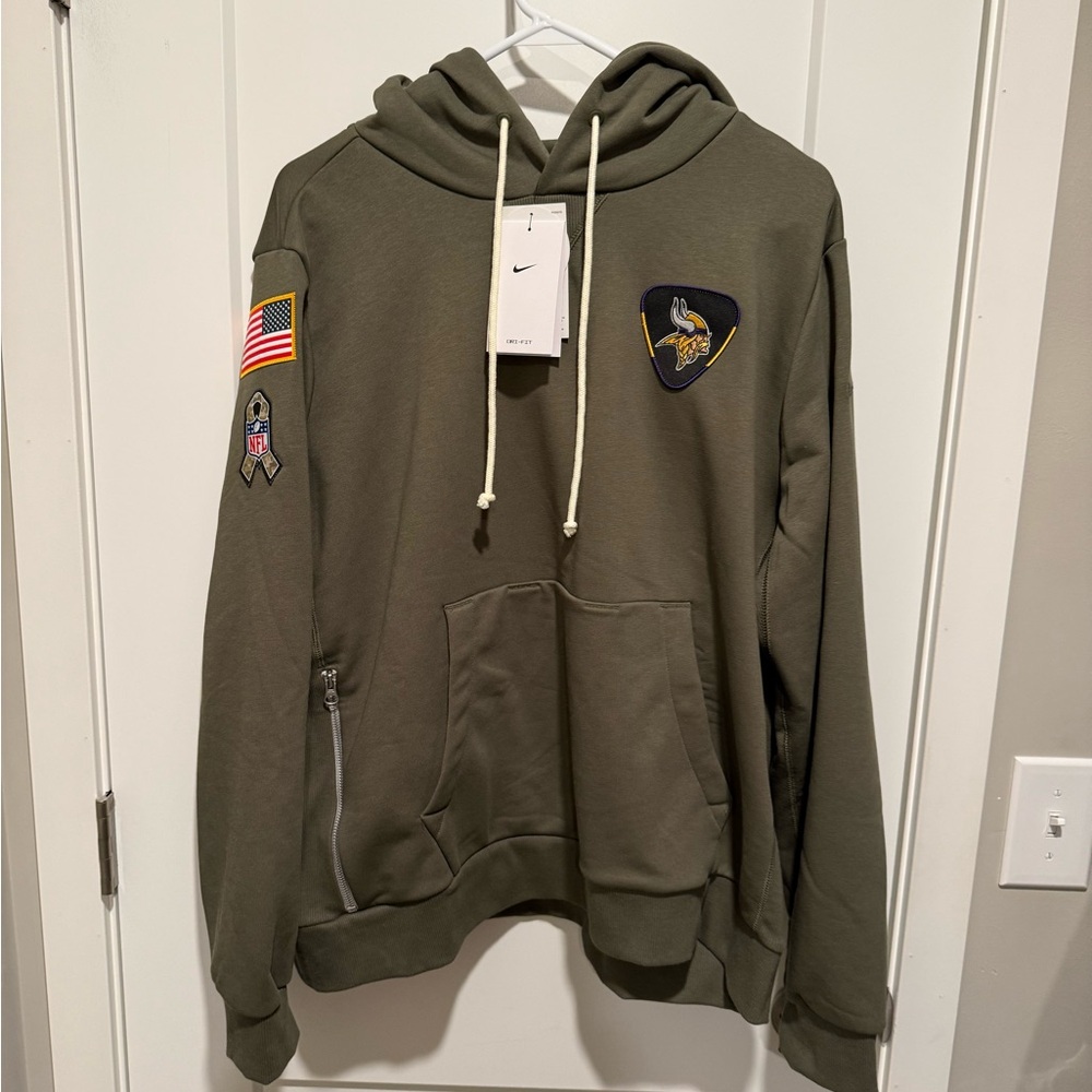 NFL Women’s Olive Green Vikings Hoodie